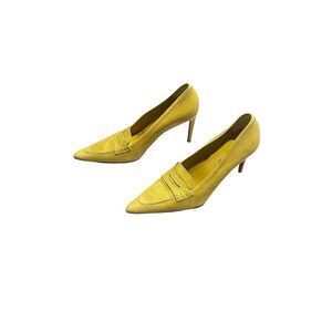 Ralph Lauren Collection Purple Label Yellow Pointed Stiletto Pump Heels Size 7